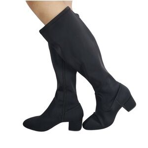 NEW Alex Marie Zip Up Knee High Fabric Black Boots NWT women’s size 6.5